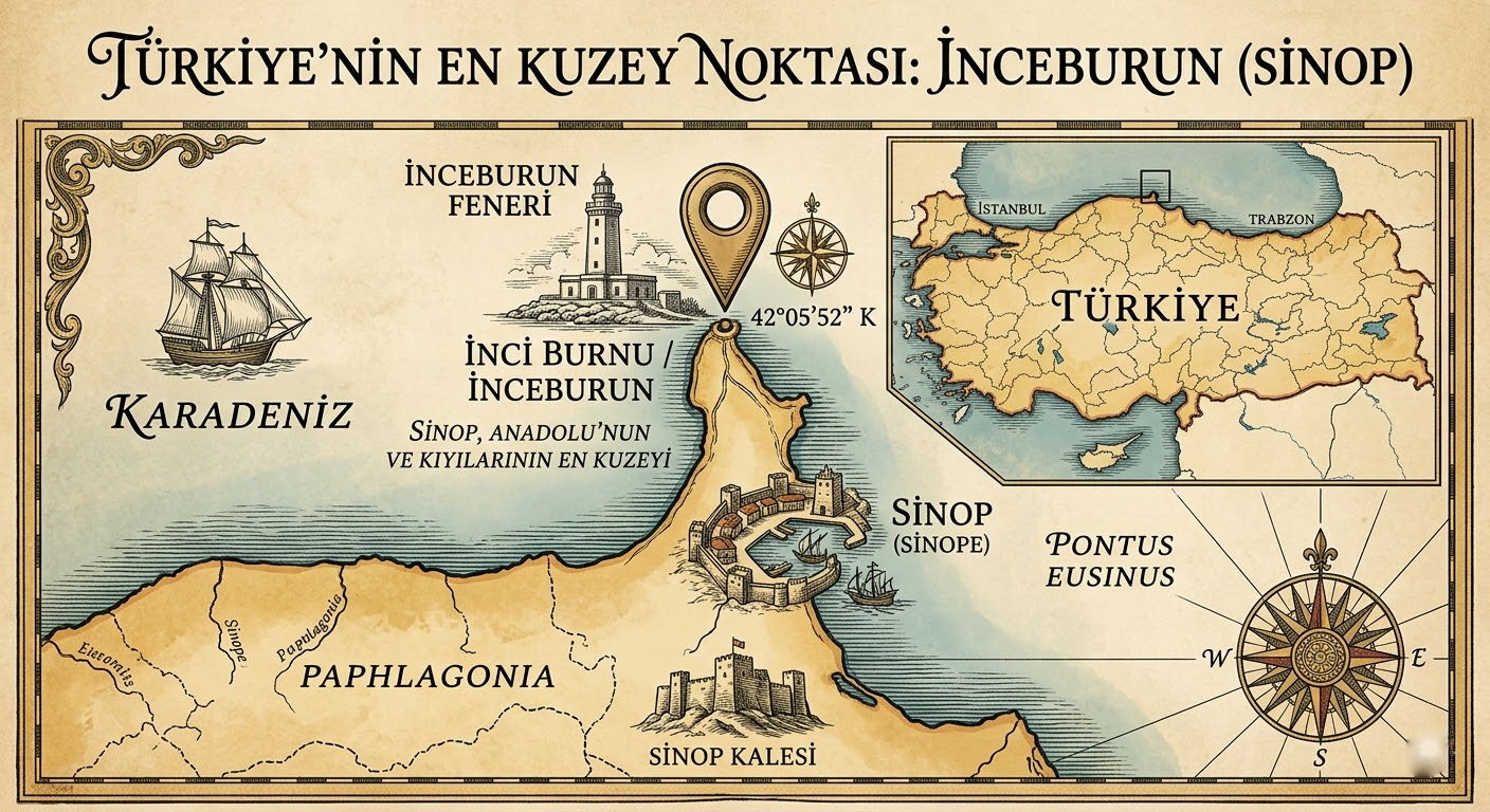 Sinop’un Türkiye Haritasındaki Konumu
